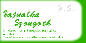 hajnalka szongoth business card